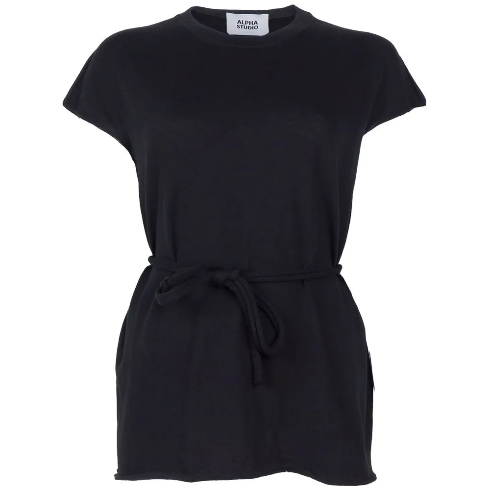 Alpha Studio Women's Black Cotton Dress