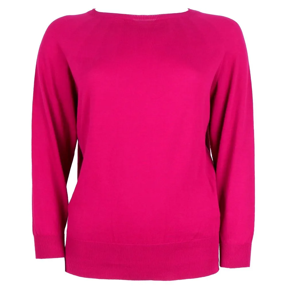 Alpha Studio Women's Fuchsia Cotton Sweater