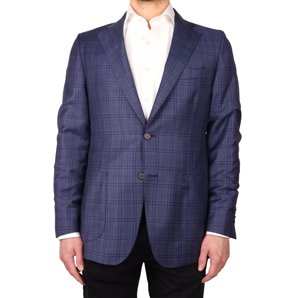 Made in Italy Men's Light Blue Wool Vergine Blazer