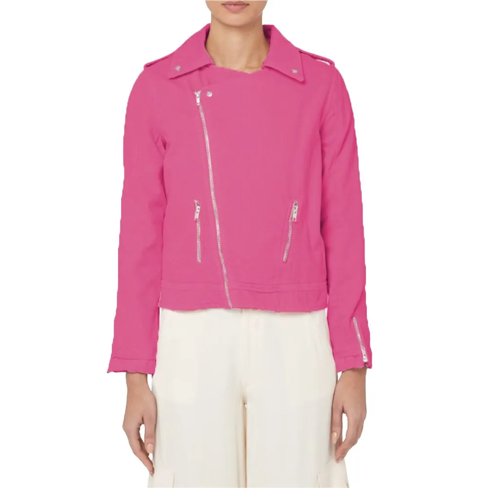 Hinnominate Women's Fuchsia Cotton Jackets & Coat