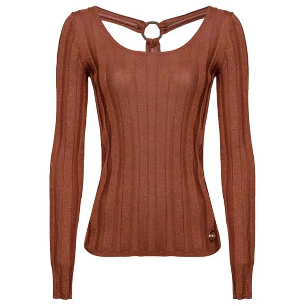 PINKO Women's Brown Viscose Sweater