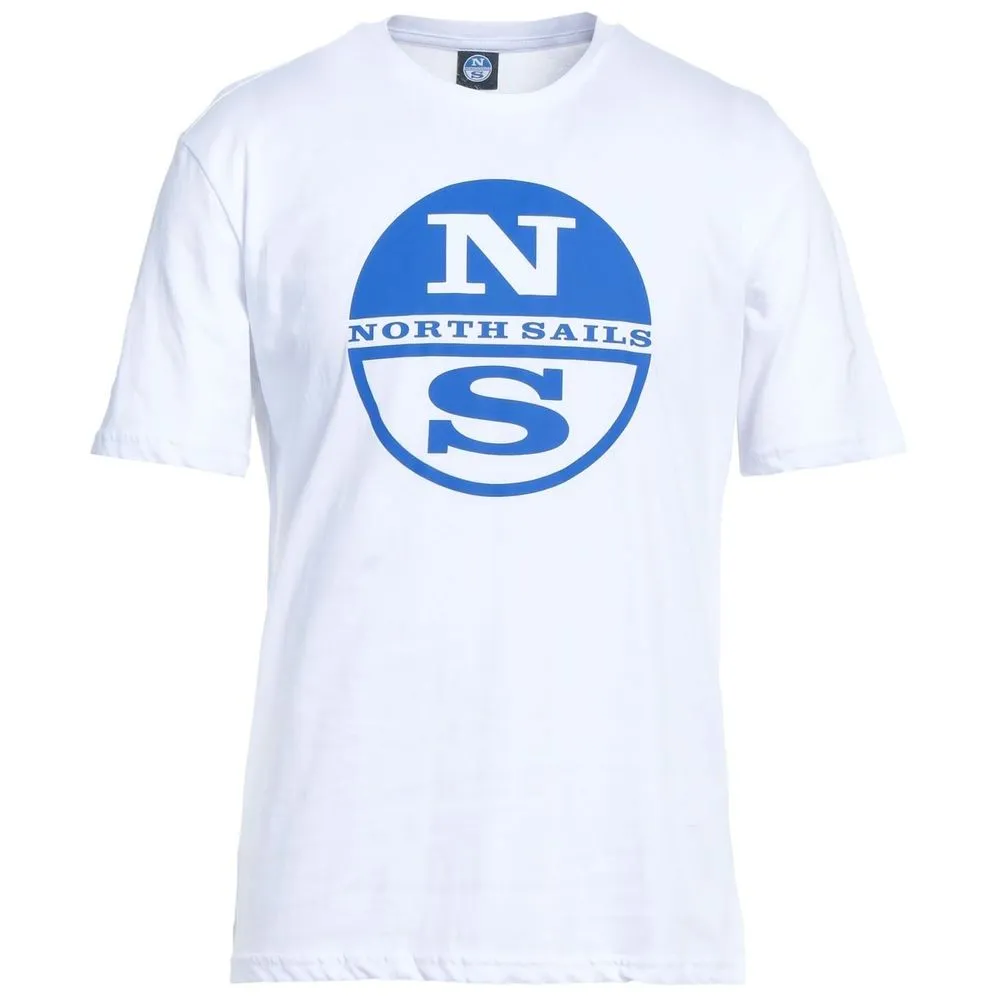North Sails Men's Crisp White Logo Cotton T-Shirt