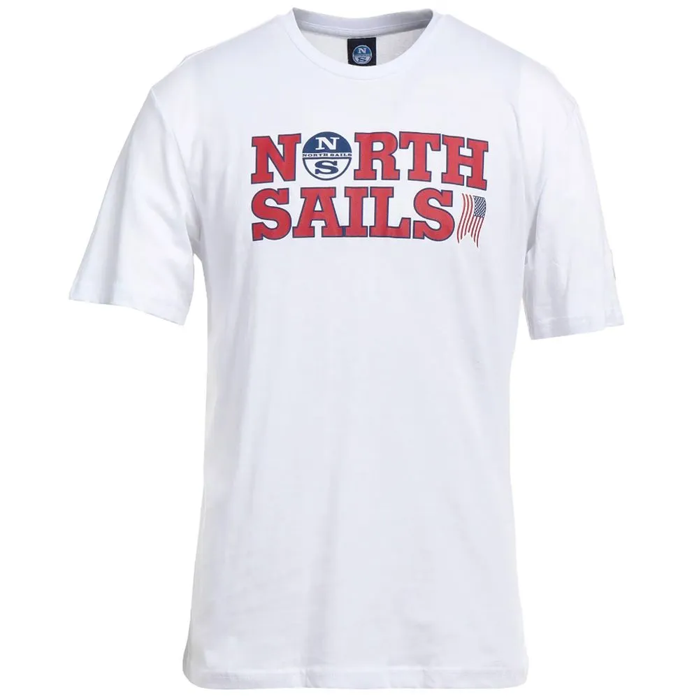 North Sails Men's Elegant White Cotton Logo Tee