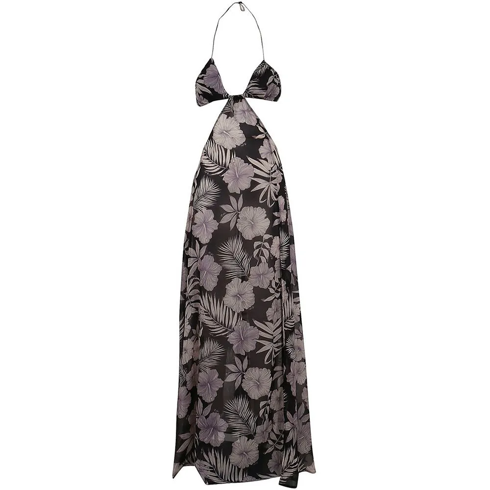 PINKO Women's Floral Elegance Maxi Dress with Split Detail