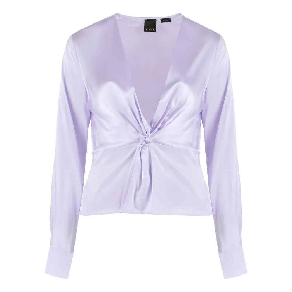 PINKO Women's Lilac Silk Elegance Blouse