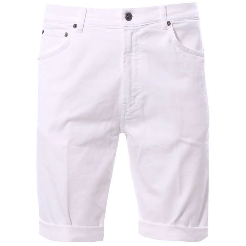 Dondup Men's Chic White Stretch Cotton Bermuda Shorts