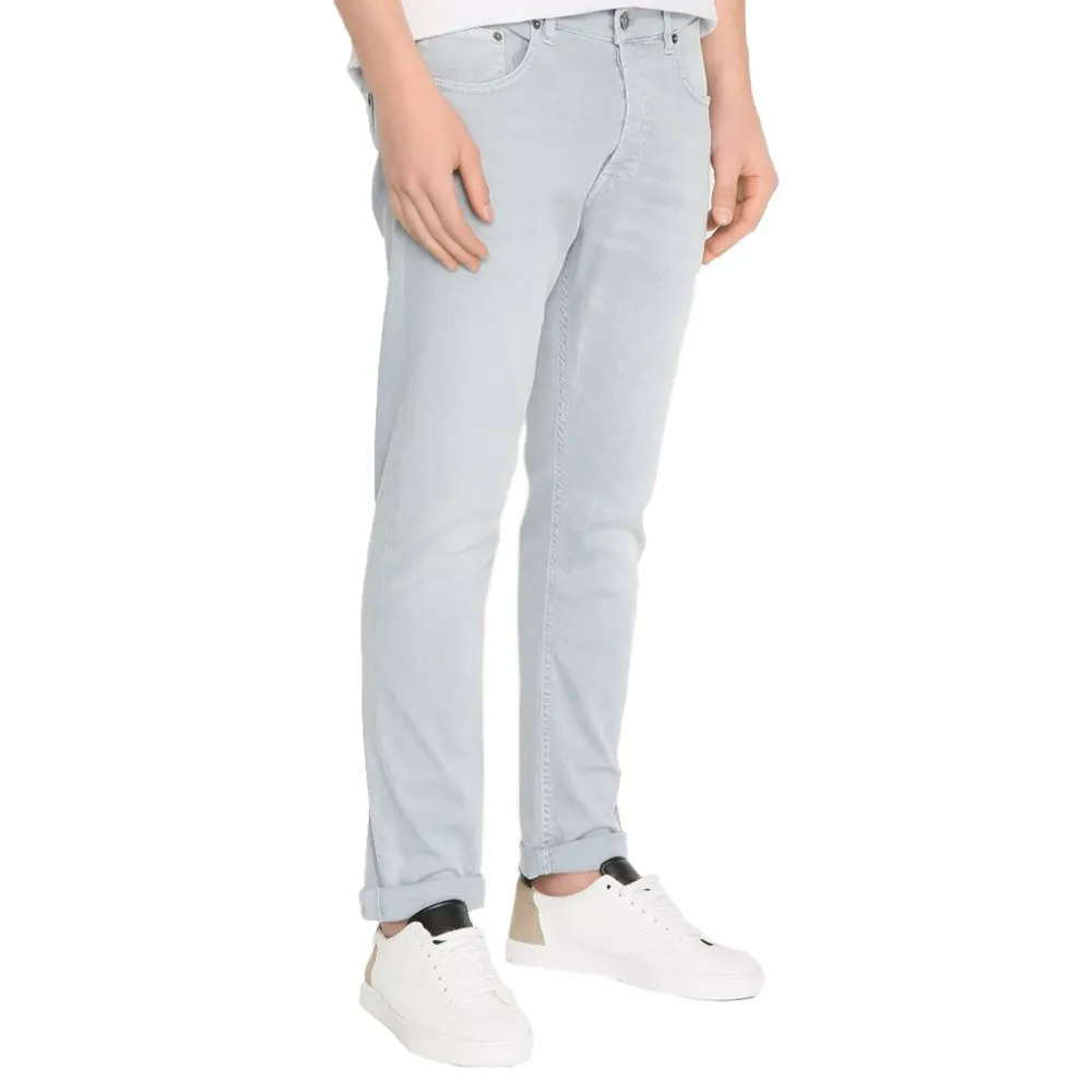 Dondup Men's Chic Ice Gray Regular Denim Icon Jeans