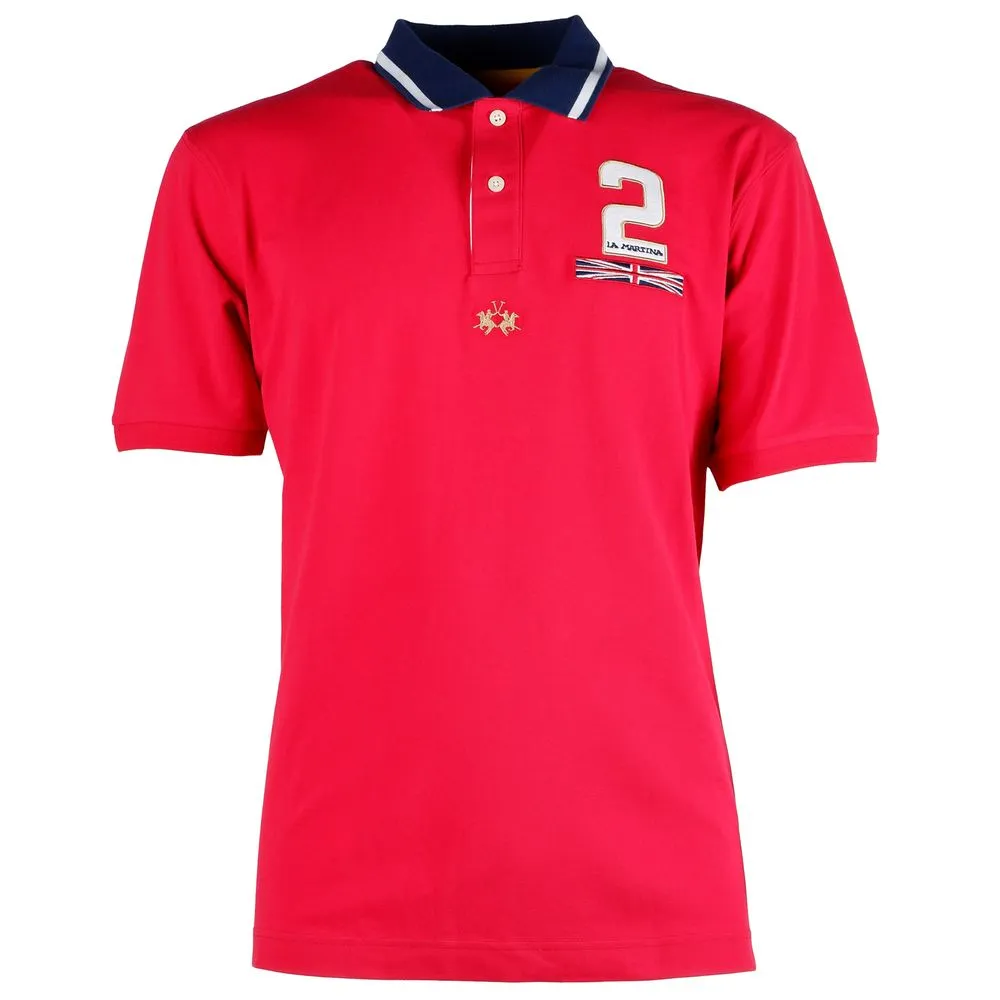 La Martina Men's Elegant Stretch Pique Cotton Polo Shirt
