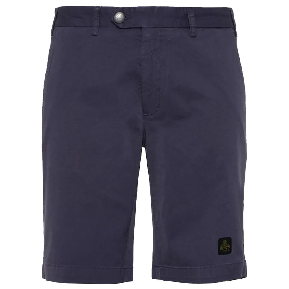 Refrigiwear Men's Elegant Beige Bermuda Shorts with Logo Patch