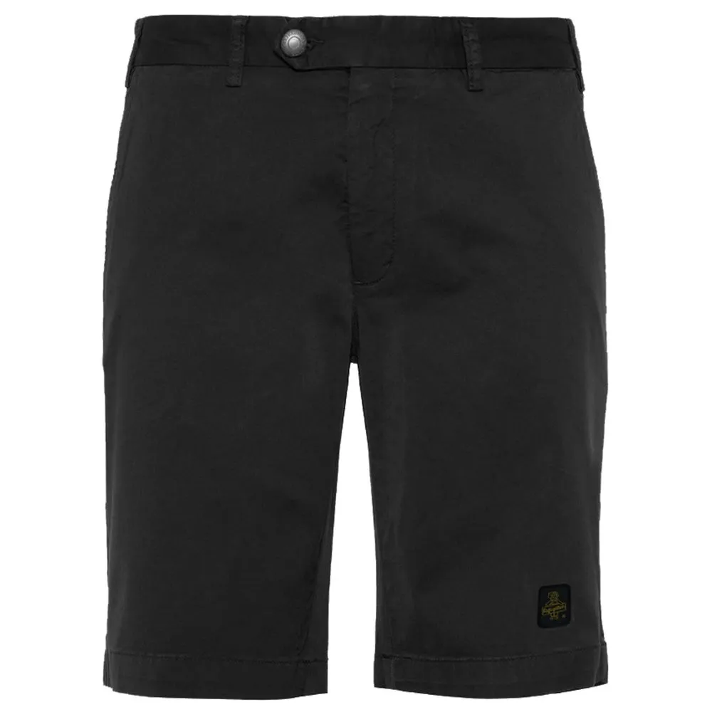 Refrigiwear Men's Elegant Beige Bermuda Shorts with Logo Patch