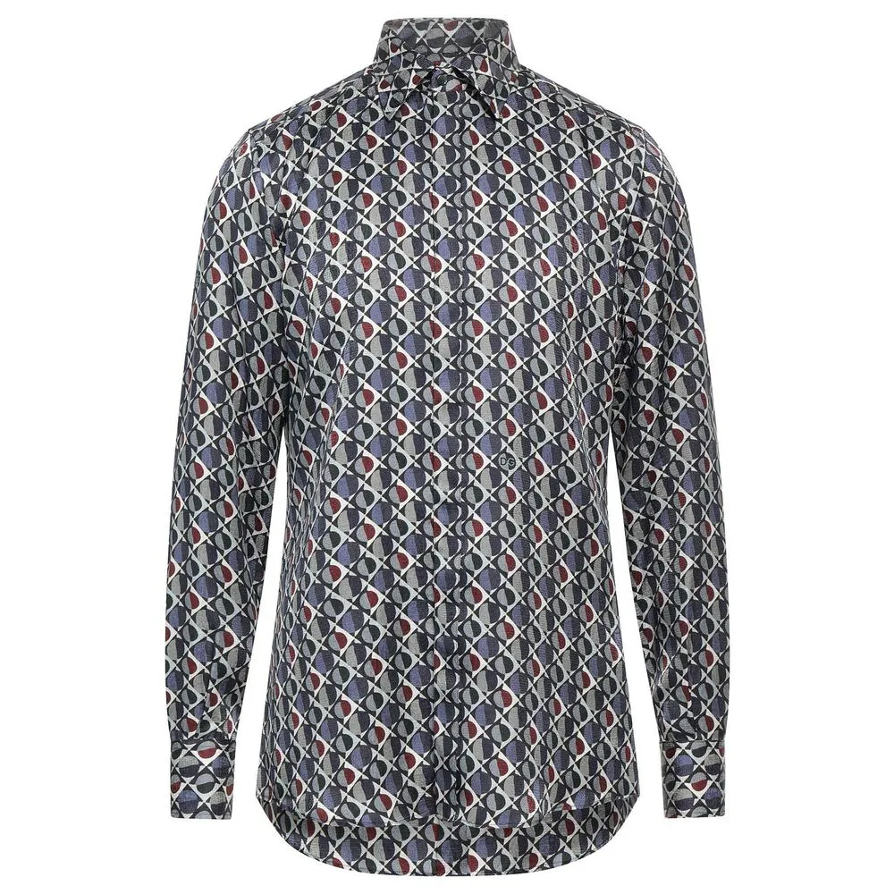 Dolce & Gabbana Men's Elegant Multicolor Silk Men's Shirt