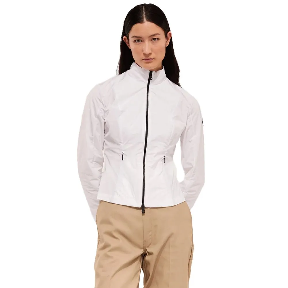 Refrigiwear Women's Chic Windproof White Jacket with Logo