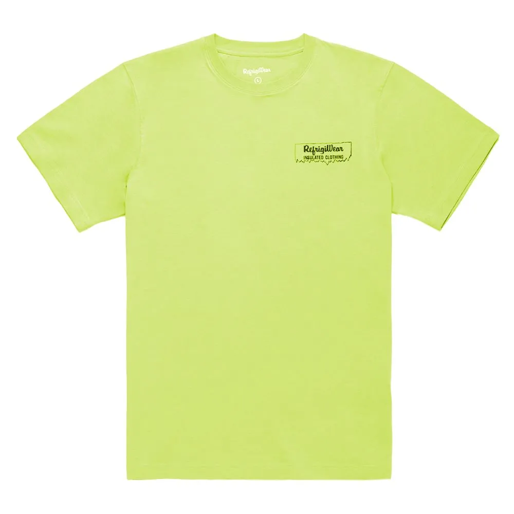 Refrigiwear Men's Crisp Cotton Logo Tee in Vibrant Yellow