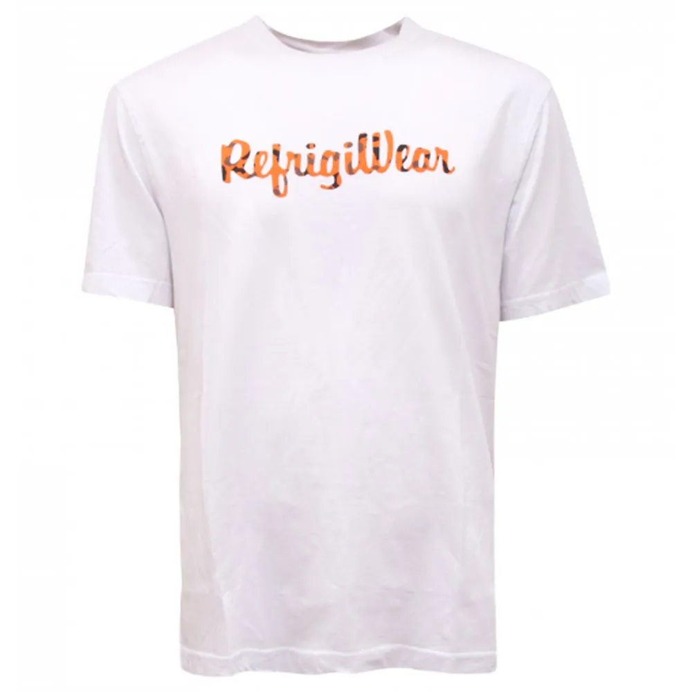 Refrigiwear Men's Elegant Crew-Neck Spotted Logo Tee