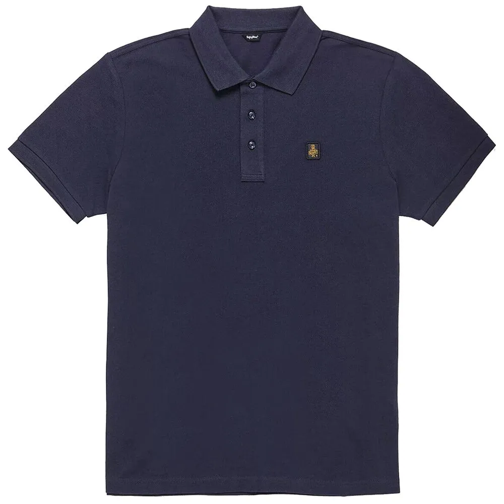 Refrigiwear Men's Chic Blue Cotton Polo - Embroidered Logo