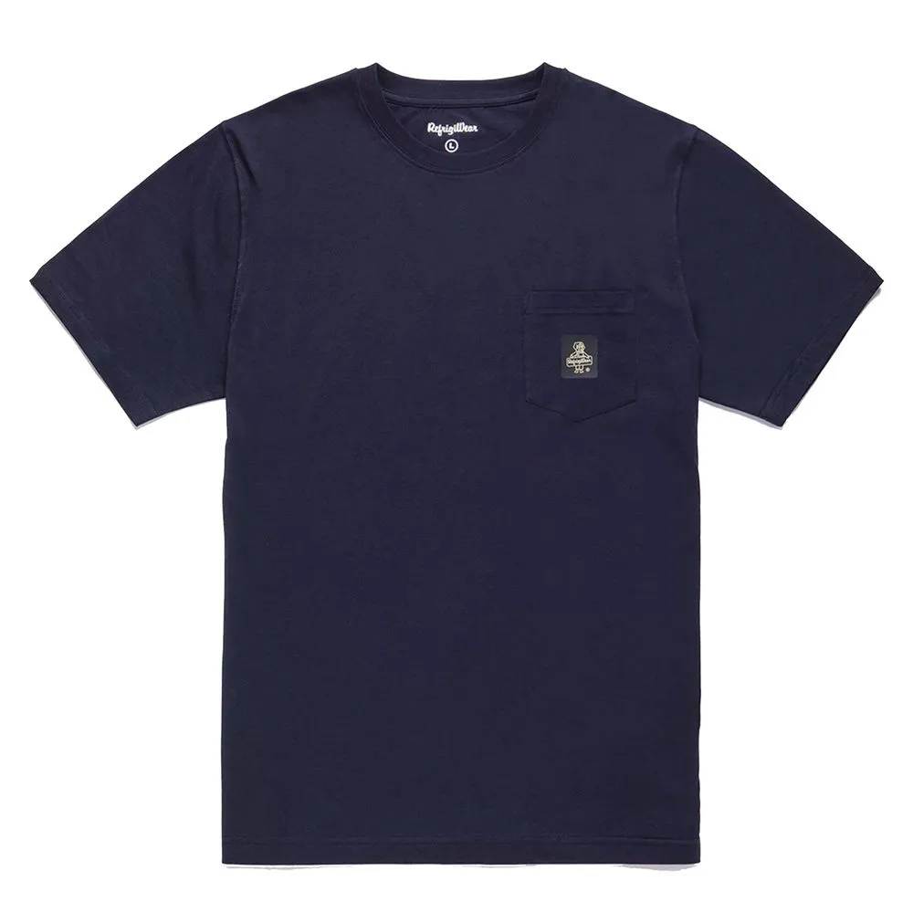 Refrigiwear Men's Celestial Blue Cotton Tee with Chest Logo