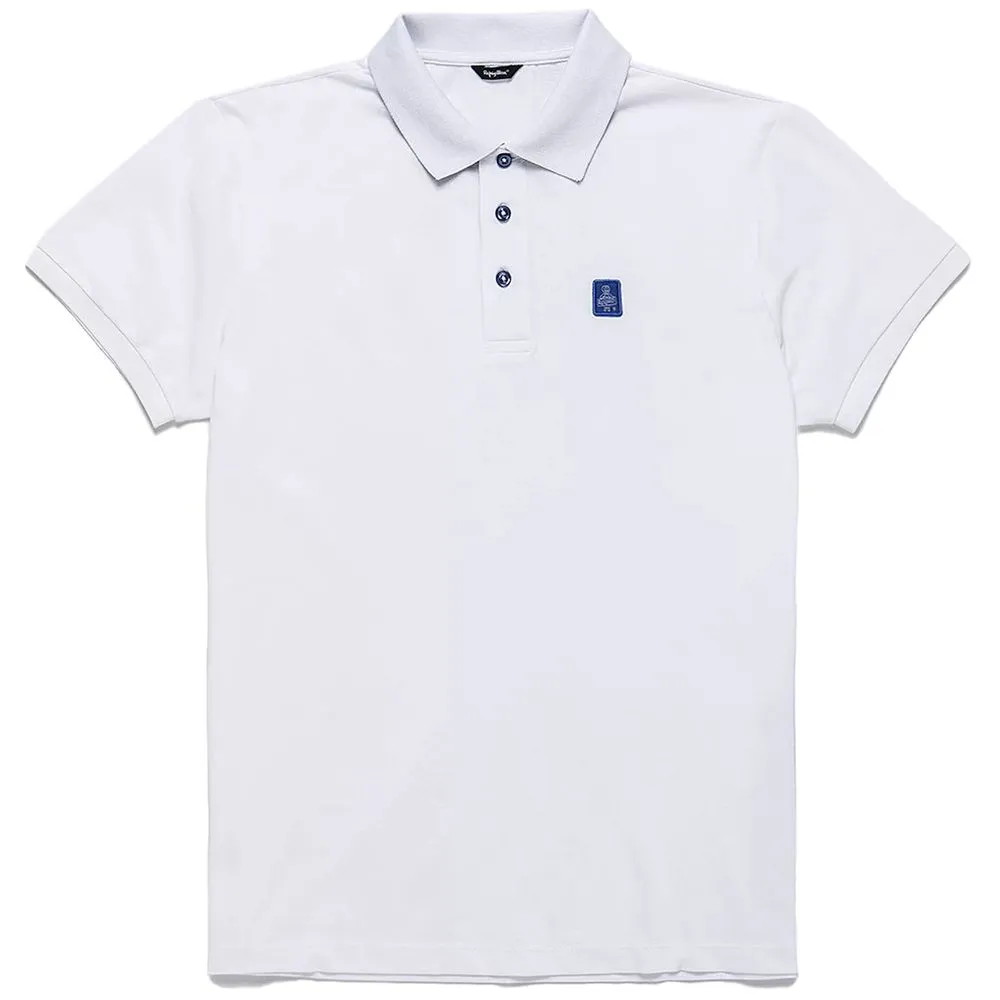Refrigiwear Men's Elegant White Cotton Pique Men's Polo