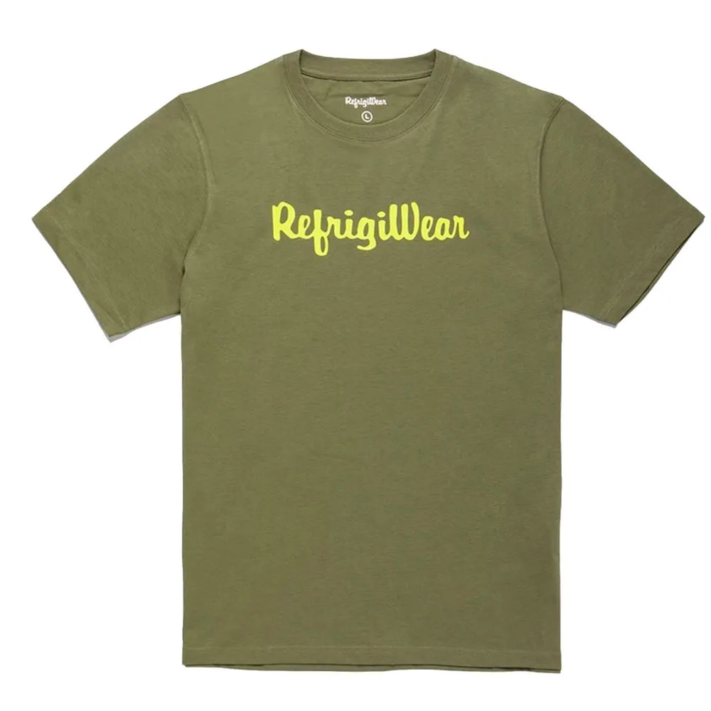 Refrigiwear Men's Army Cotton Tee with Contrast Logo