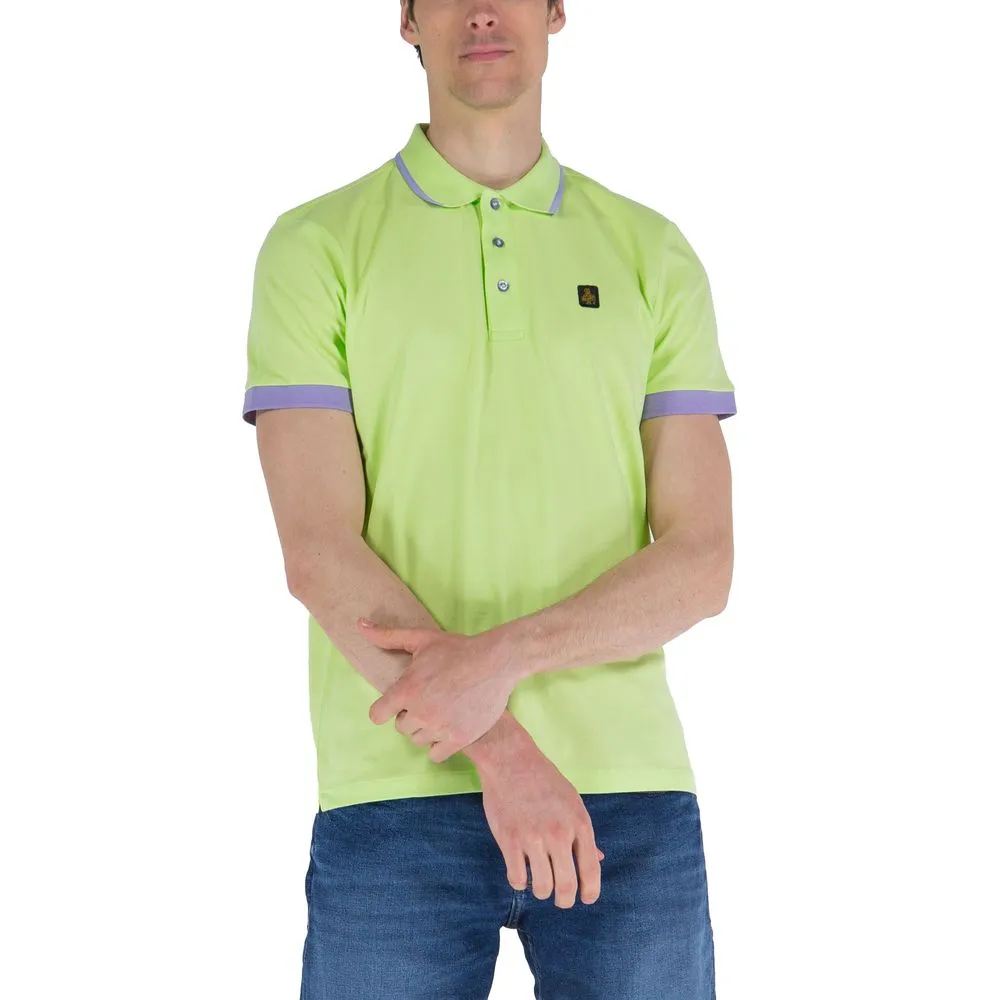 Refrigiwear Men's Contrast Collar Cotton Polo Shirt