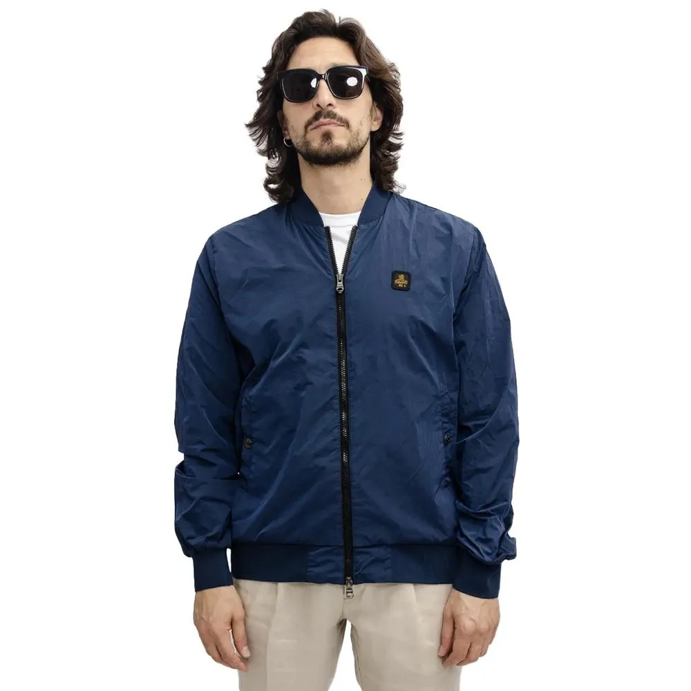 Refrigiwear Men's Elevated Casual Blue Bomber Jacket