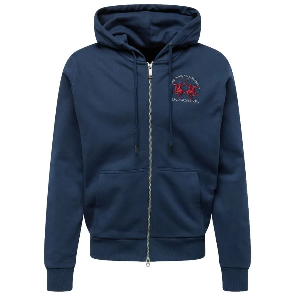 La Martina Men's Elegant Full Zip Cotton Hoodie