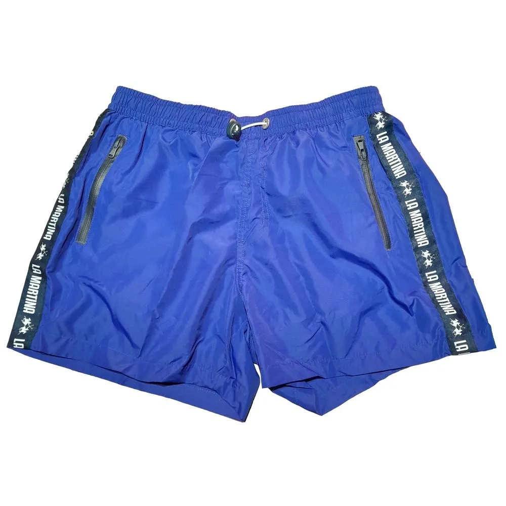 La Martina Men's Blue Polyester Men's Swimwear