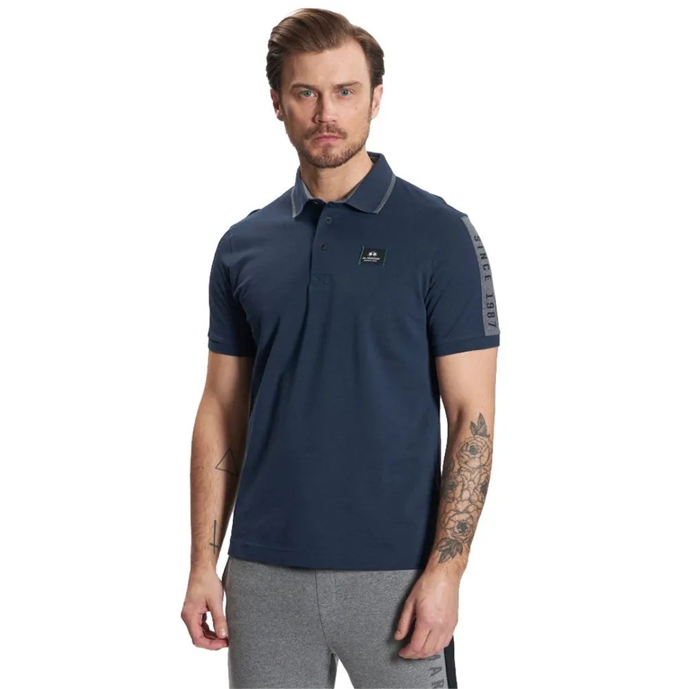 La Martina Men's Elegant Cotton Polo with Exclusive Patchwork
