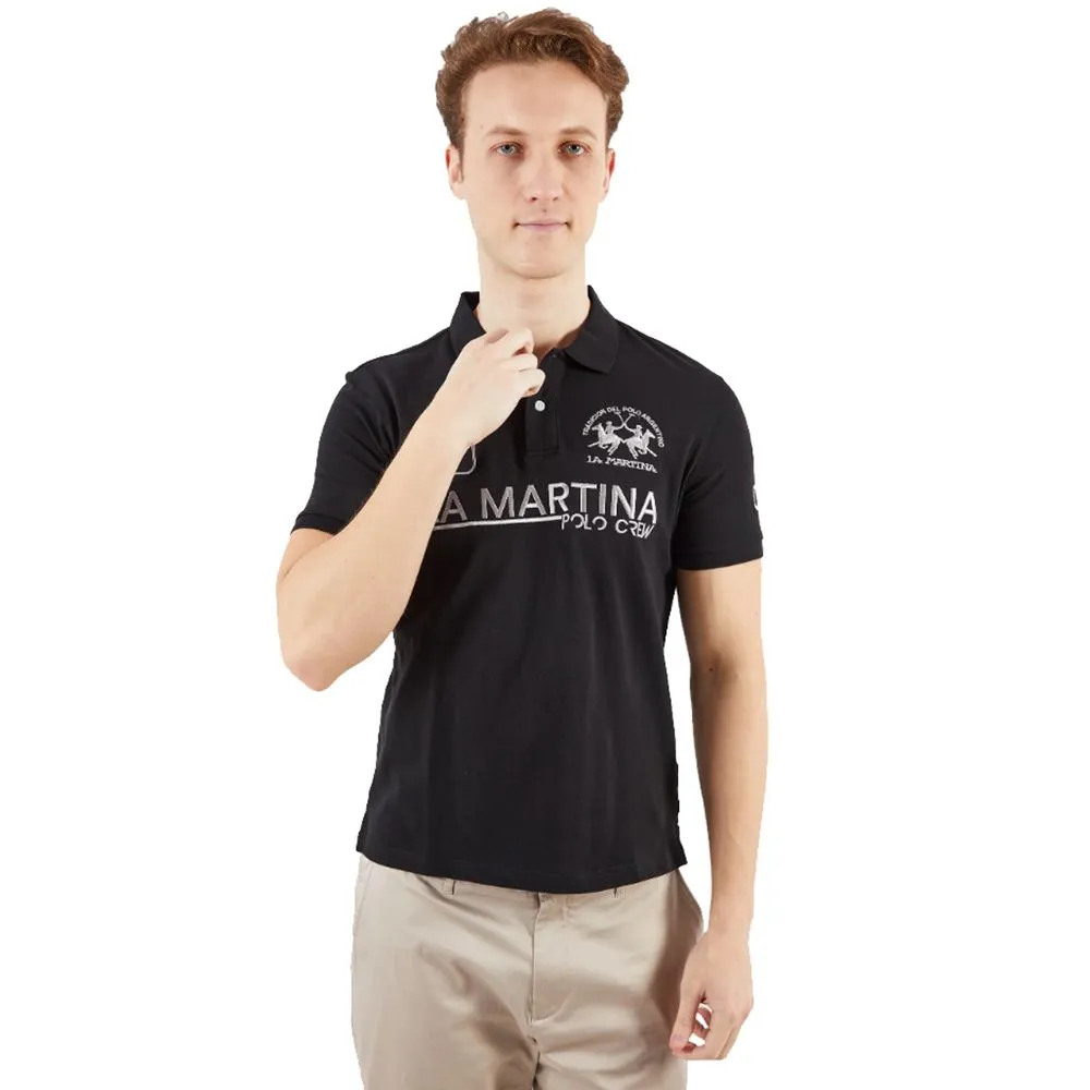 La Martina Men's Chic Embroidered Cotton Polo Shirt