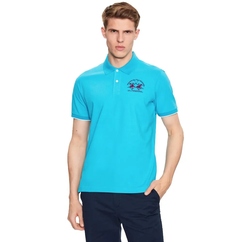 La Martina Men's Elegant Stretch Cotton Pique Polo Shirt