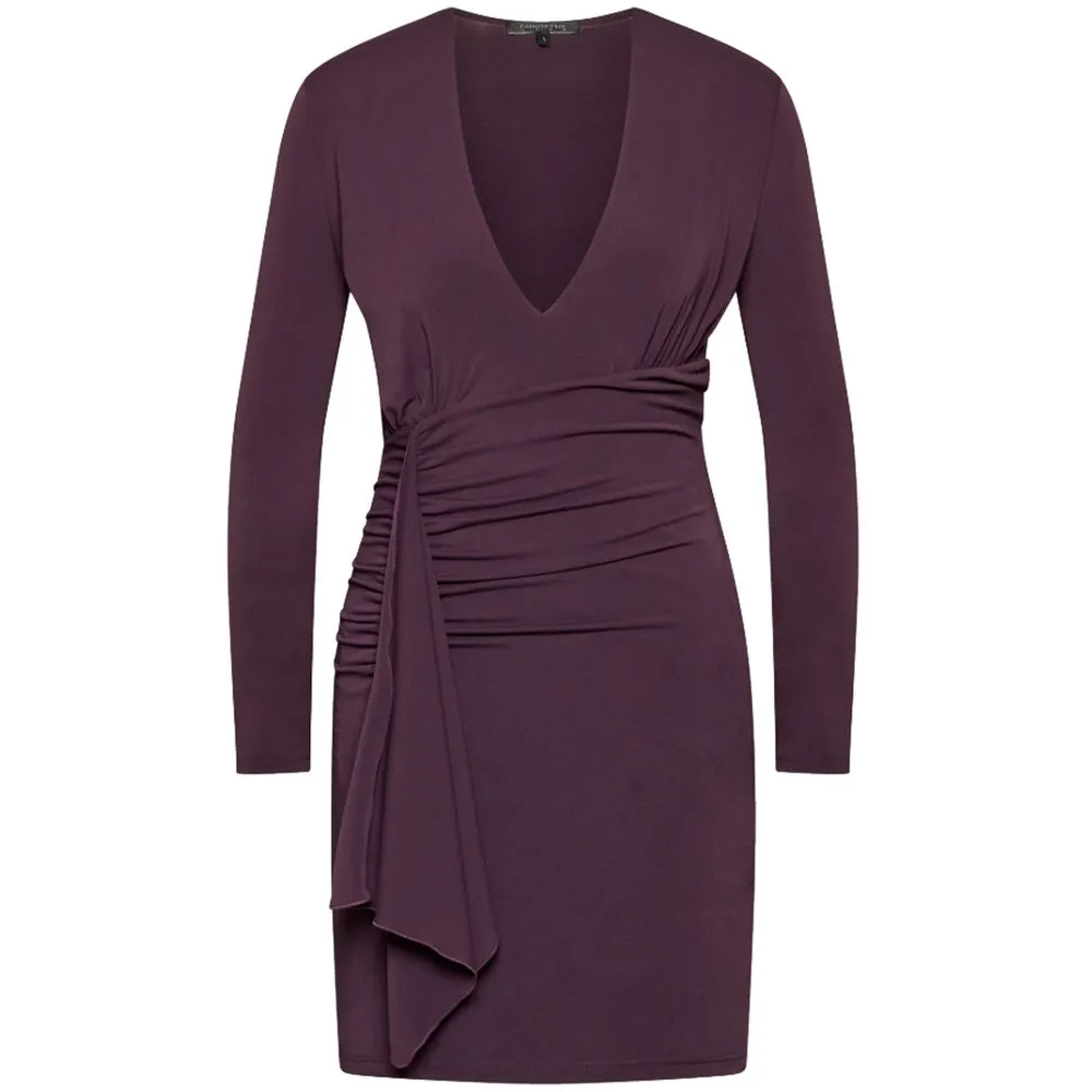 Patrizia Pepe Women's Elegant Purple V-Neck Cocktail Dress