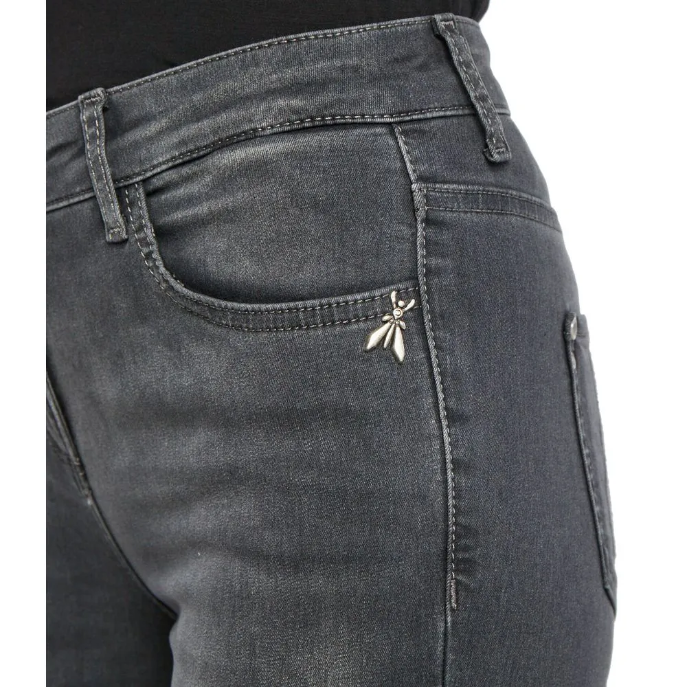 Patrizia Pepe Women's Sleek Grey Skinny Jeans with Embroidery Detail