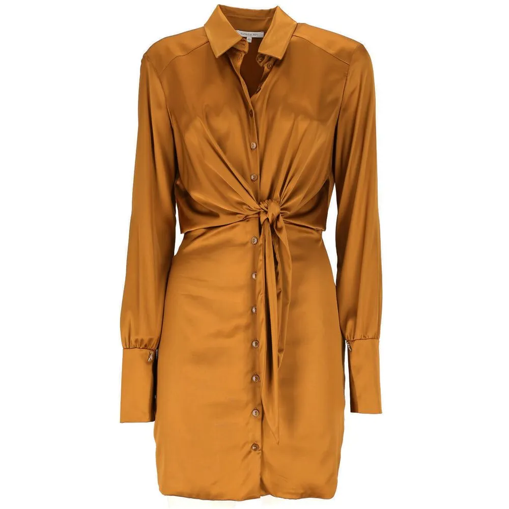 Patrizia Pepe Women's Elegant Long Sleeve Viscose Blend Dress