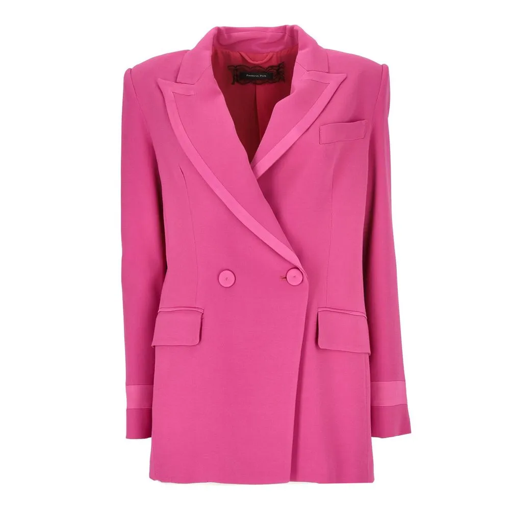 Patrizia Pepe Women's Elegant Fuchsia One-Button Blazer