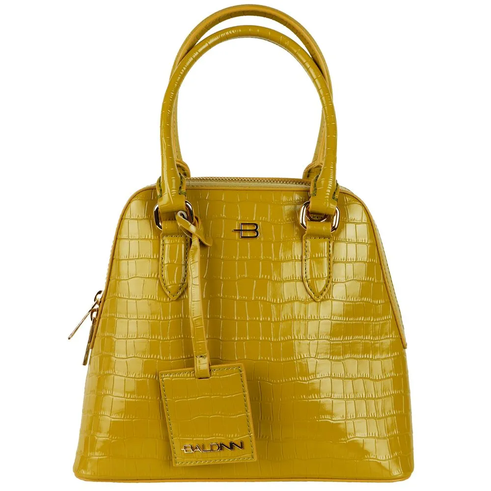 Baldinini Trend Women's Elegant Pistachio Python Print Calfskin Bag