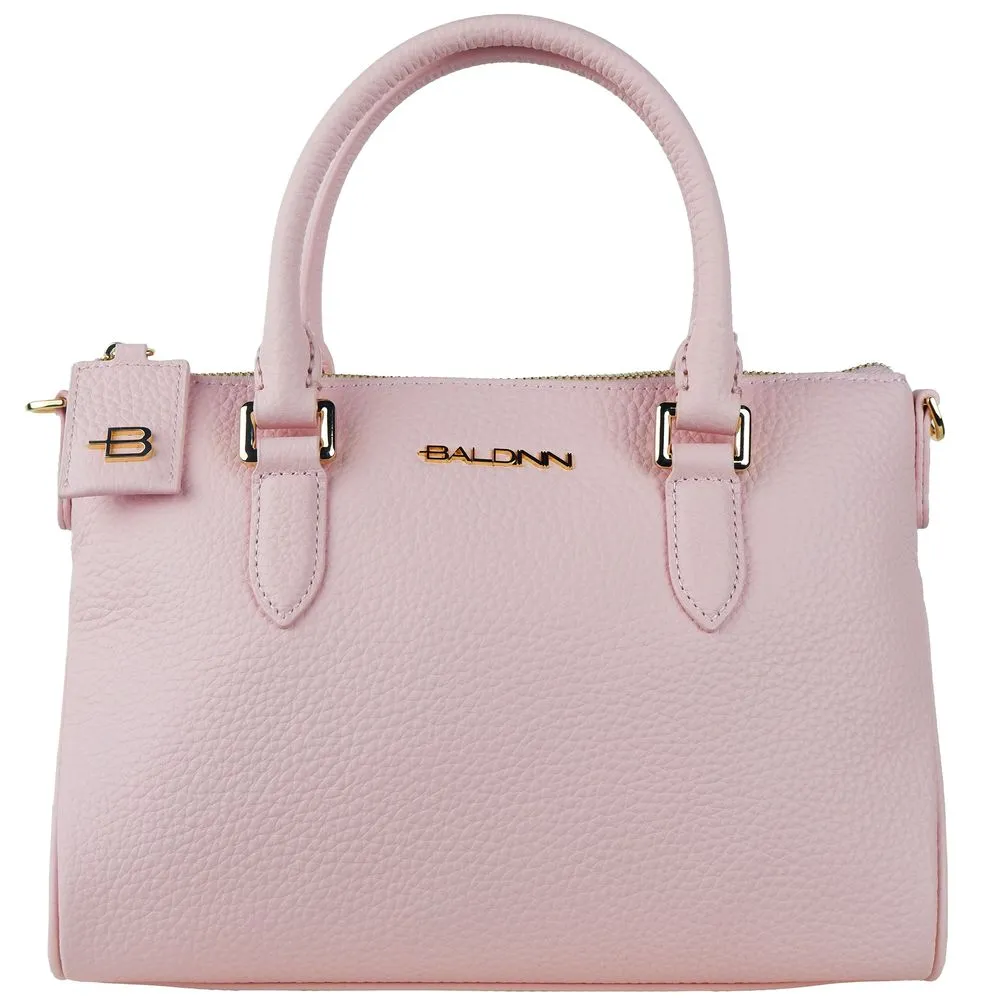 Baldinini Trend Women's Chic Pink Textured Calfskin Handbag