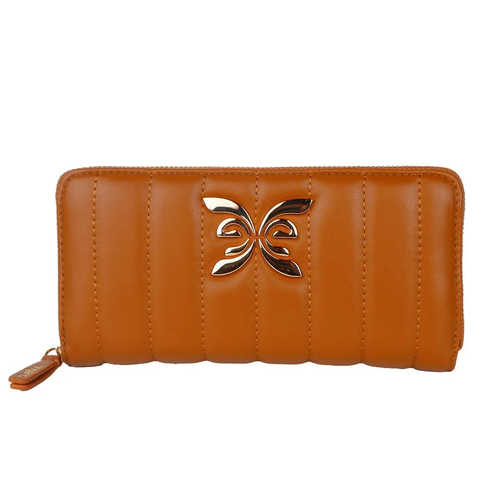 Ungaro Women's Chic Quilted Faux Leather Wallet in Brown