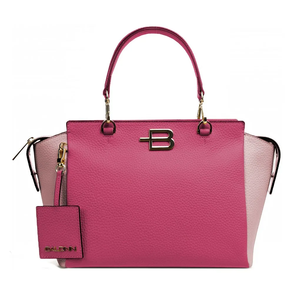 Baldinini Trend Women's Elegant Fuchsia Textured Calfskin Handbag