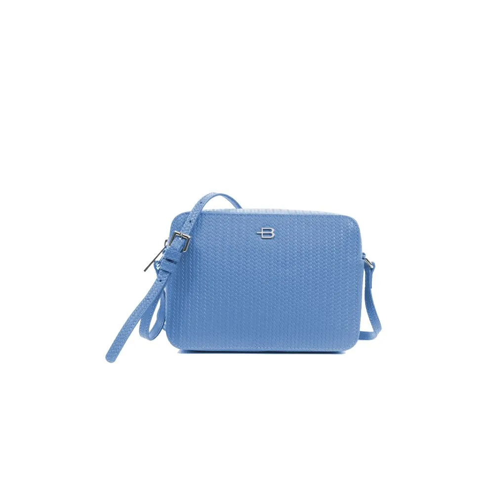 Baldinini Trend Women's Chic Woven Motif Calfskin Camera Bag