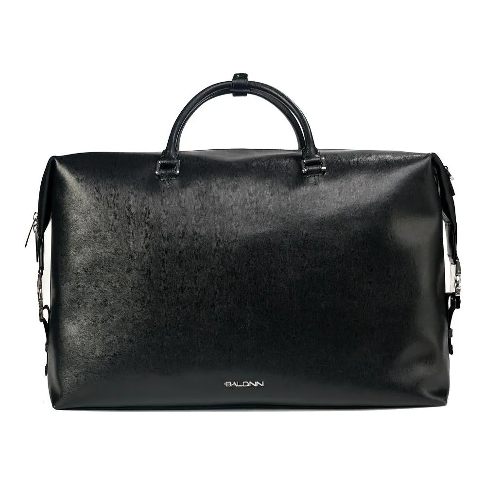 Baldinini Trend Men's Chic Saffiano Calfskin Travel Bag