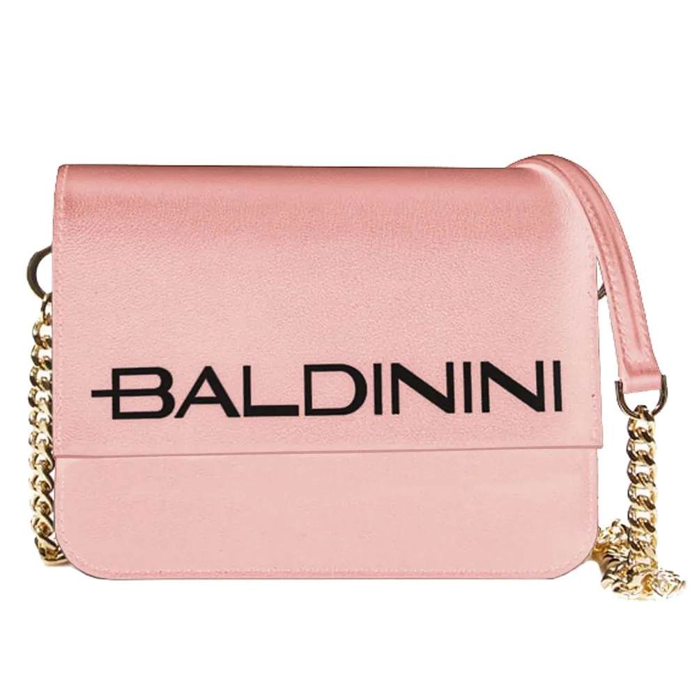 Baldinini Trend Women's Elegant Pink Calfskin Handbag with Chain Strap
