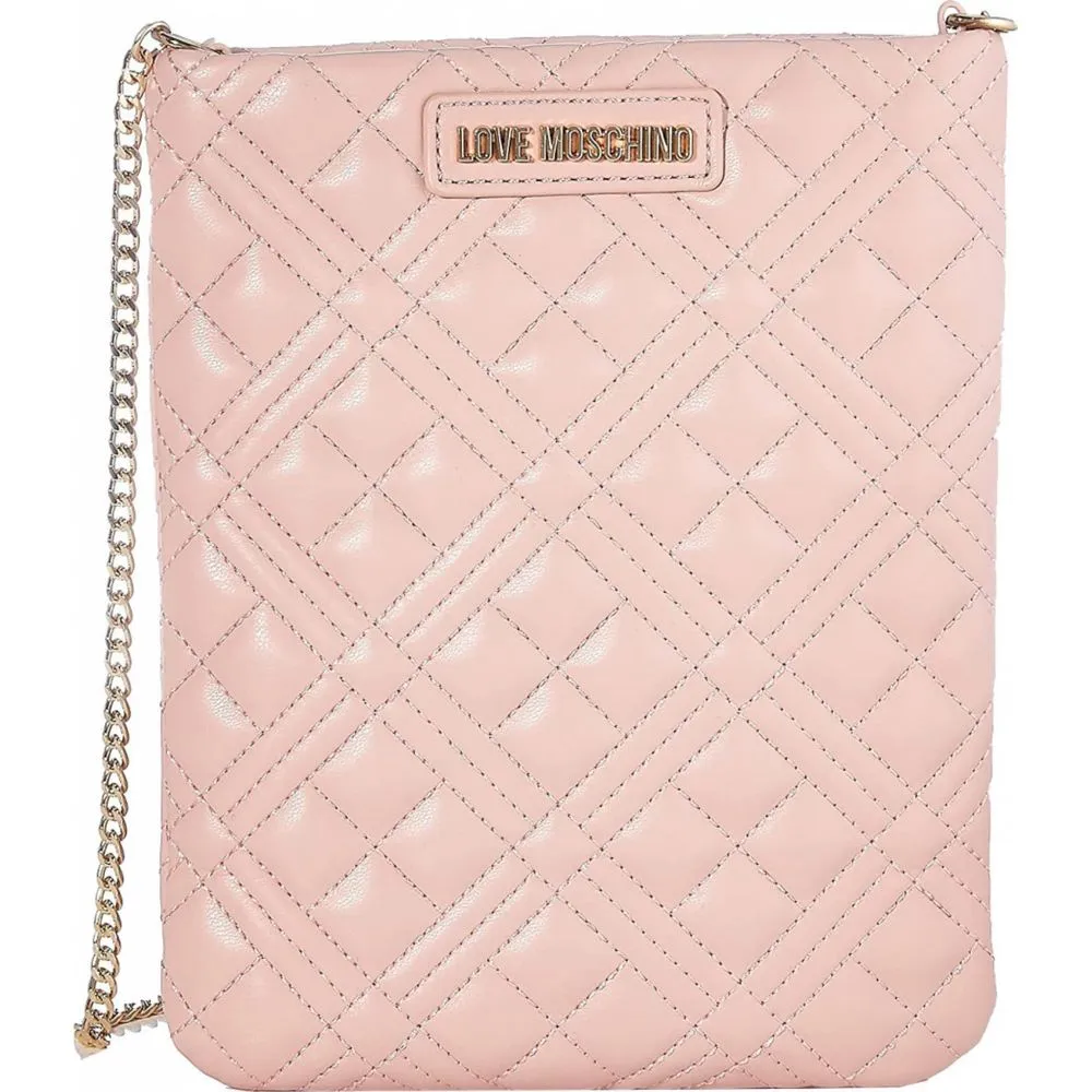 Love Moschino Women's Chic Pink Faux Leather Crossbody Elegance