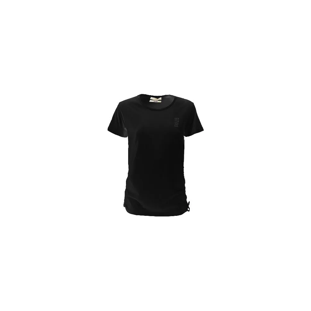 Yes Zee Women's Chic Crew-Neck Tie-Side Cotton Tee