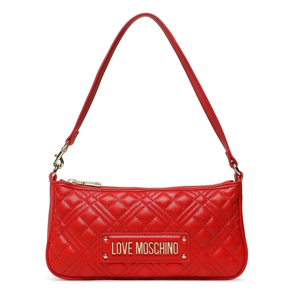 Love Moschino Women's Chic Pink Faux Leather Shoulder Bag