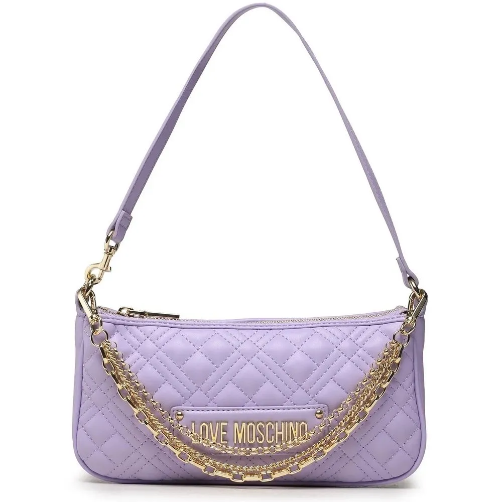 Love Moschino Women's Chic Purple Faux Leather Shoulder Bag