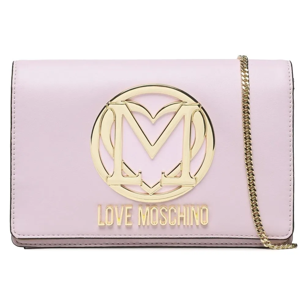 Love Moschino Women's Chic Faux Leather Shoulder Bag in Pink