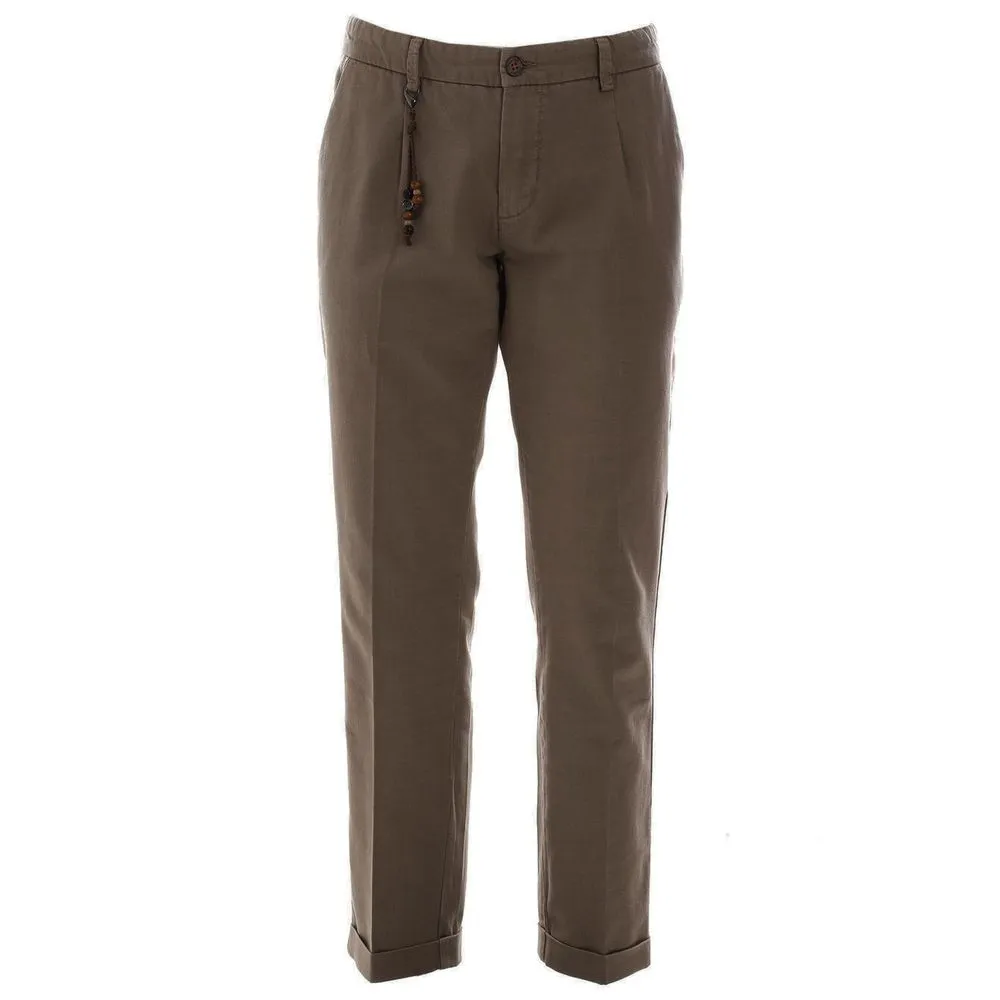 Yes Zee Men's Chic Cotton Chinos with Decorative Cord