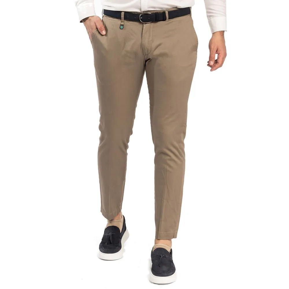 Yes Zee Men's Chic Soft Cotton Chino Trousers