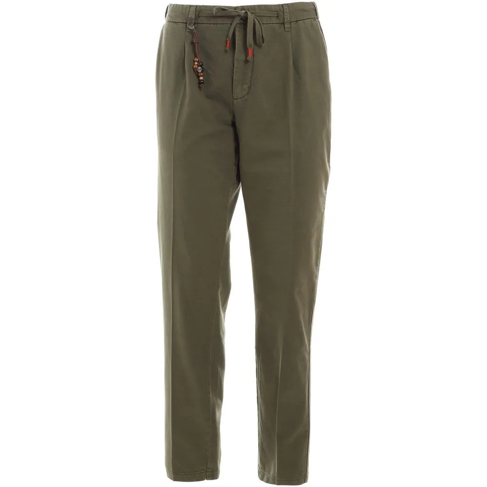 Yes Zee Men's Elastic Waist Soft Cotton Trousers