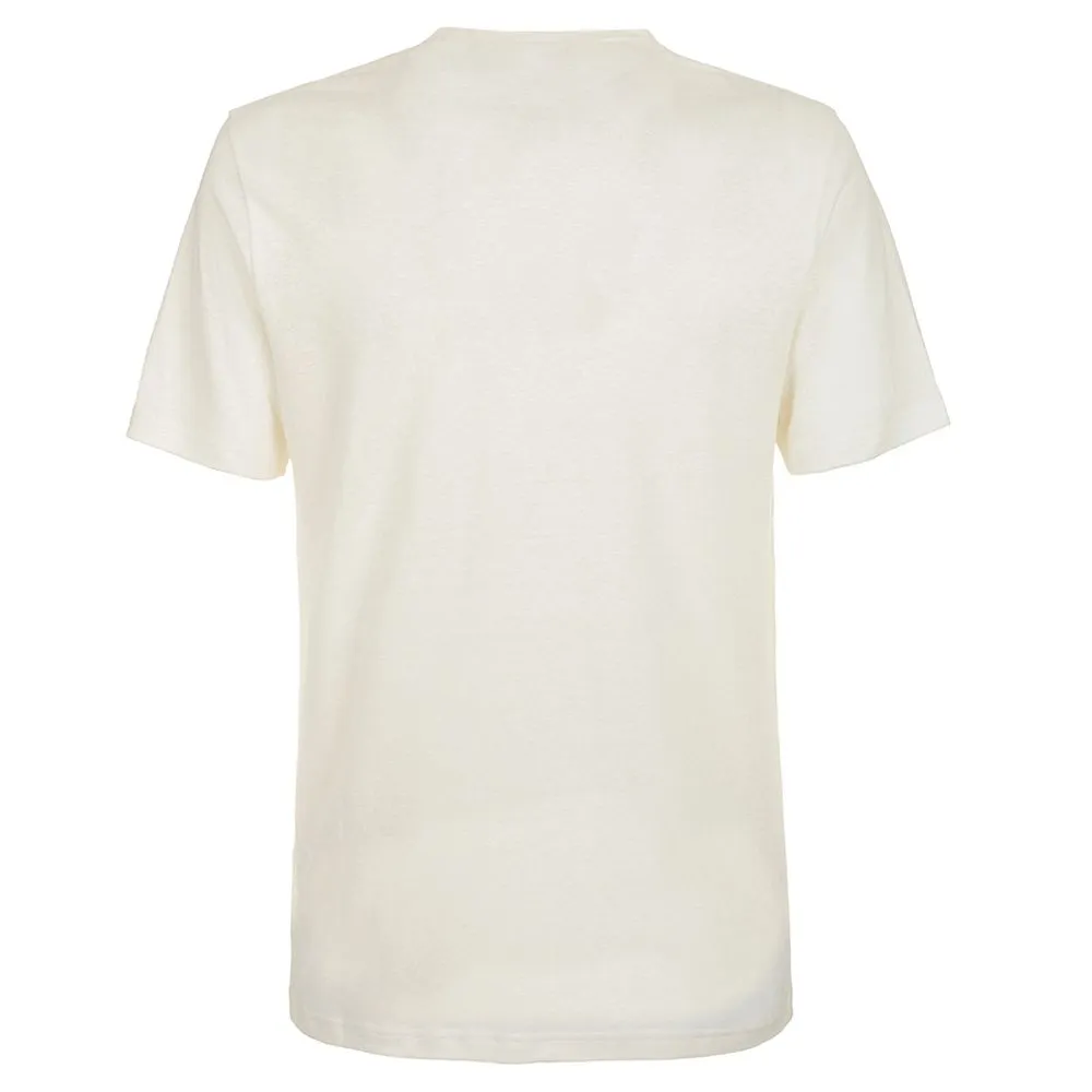 Fred Mello Men's Elevated White Linen-Cotton Blend Tee