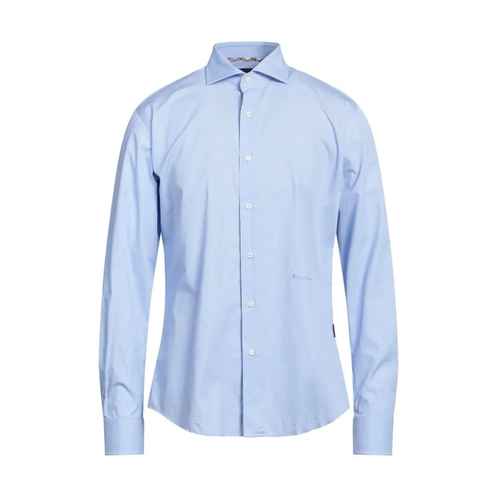 Aquascutum Men's Elegant Cotton Shirt with Iconic Embroidery